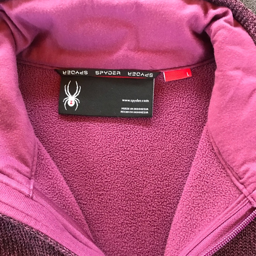 Spyder Pink Zip-Up Sweater Fleece Jacket - Picture 2 of 3